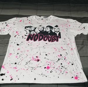 No Doubt Tshirt Custom made splatter shirt XL
